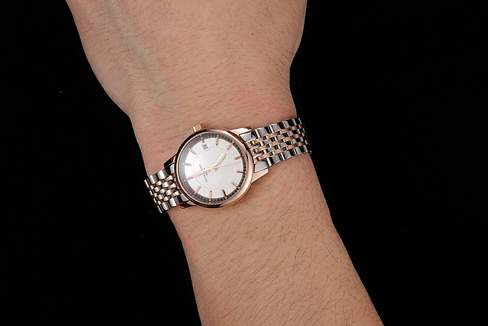 Patek Philippe Calatrava Ladies White Dial Rose Gold Case Two Tone Bracelet new123937