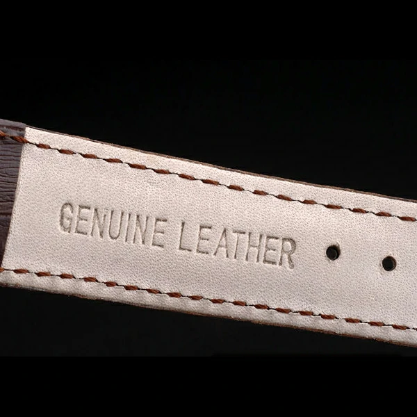 Patek Philippe Calatrava Ribbed Bezel Grey Dial Brown Leather Strap new59015