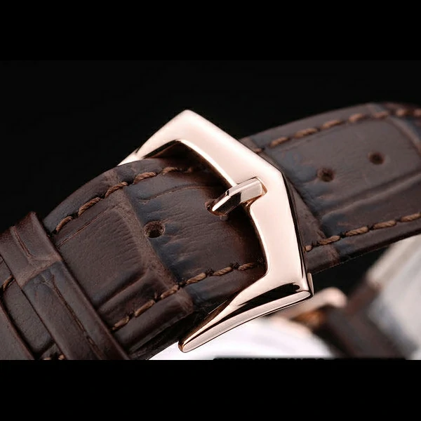 Patek Philippe Calatrava Ribbed Bezel White Dial Brown Leather Strap new59018