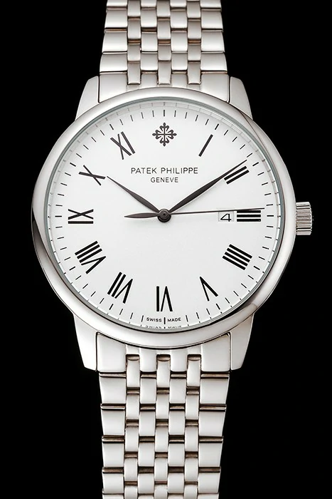 Patek Philippe Calatrava White Dial Stainless Steel Case And Bracelet new123938