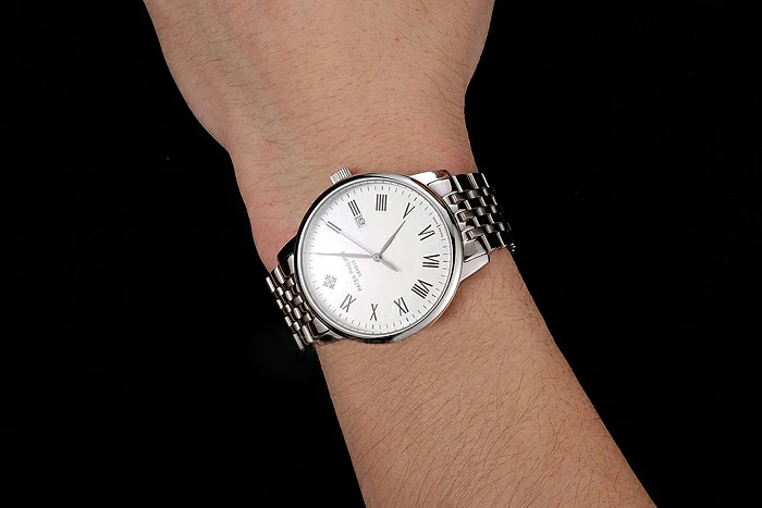 Patek Philippe Calatrava White Dial Stainless Steel Case And Bracelet new123938