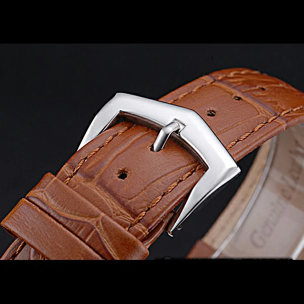 Patek Philippe Geneve Complications White Dial Stainless Steel Brown Leather Band new60041