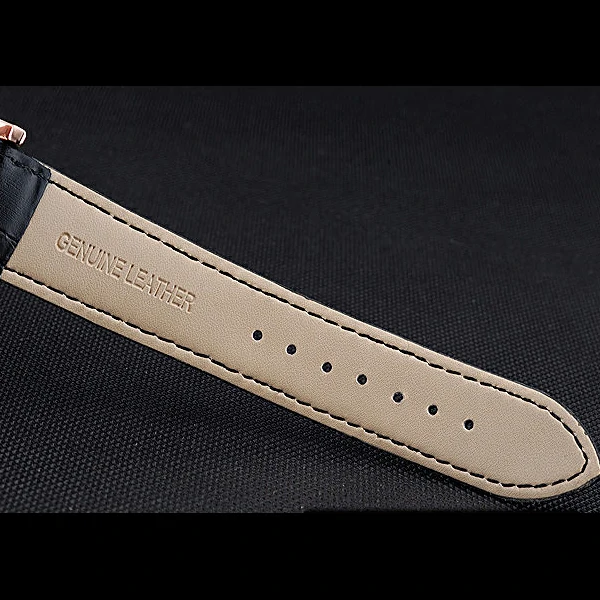 Patek Philippe Geneve Grand Complications Black Dial Tourbillon Rose Gold Bezel Black Band new60055