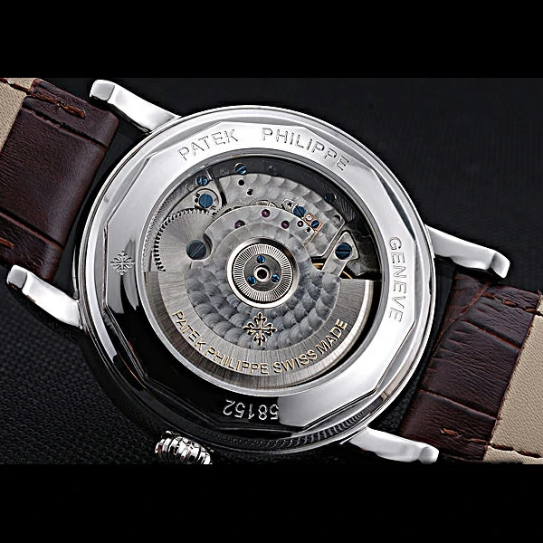 Patek Philippe Geneve Grand Complications White Dial Stainless Steel Bezel Brown Leather Band new60050