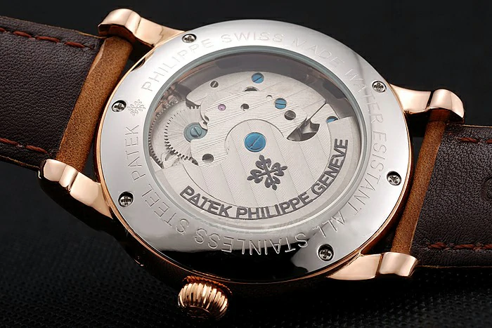 Patek Philippe Grand Complications GMT Moonphase Tourbillon White Dial Rose Gold Case Brown Suede Leather Strap new123924
