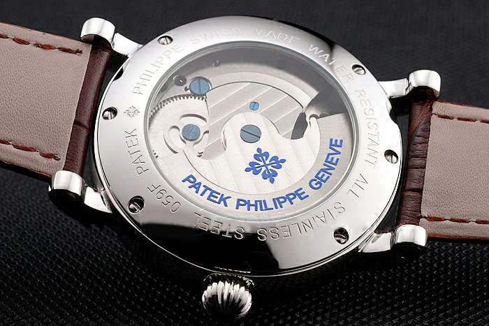 Patek Philippe Grand Complications Moonphase Perpetual Calendar Tourbillon White Dial Stainless Steel Case Brown Leather Strap new122621