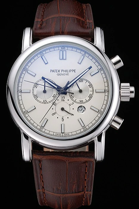 Patek Philippe Grand Complications Perpetual Calendar Stainless Steel Case White Dial Silver Chronograph new118786