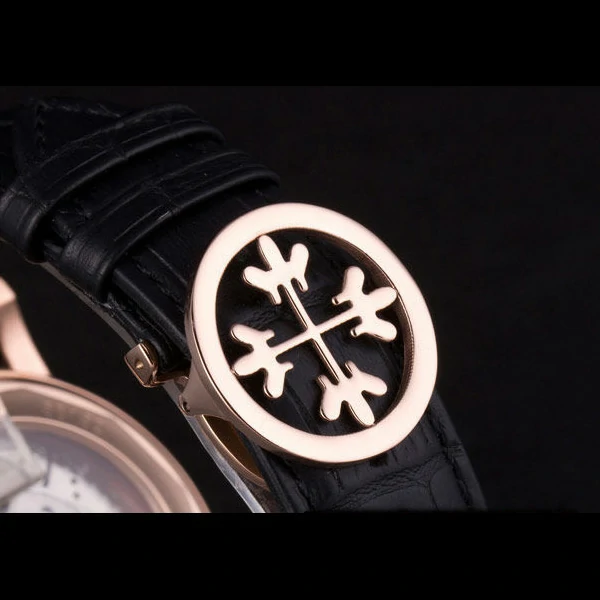 Patek Philippe Grand Complications Rose Gold Bezel Black Croco Strap new59306