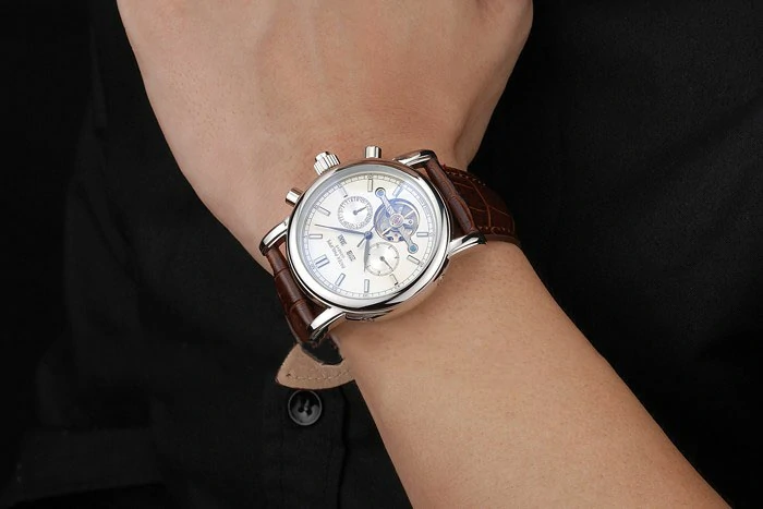 Patek Philippe Grand Complications Stainless Steel Case White Dial Brown Leather Bracelet new118782