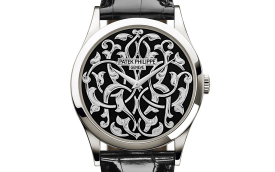 Patek Philippe Replica Watch Calatrava Volutes and Arabesques, Platinum, 38mm, 5088/100P-001