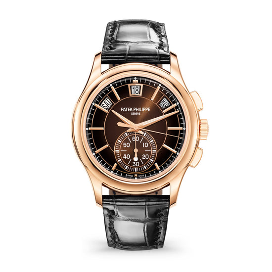Patek Philippe Replica Watch Complication, 18k Rose Gold, Flyback Chronograph with Annual Calendar 42mm, 5905R-001