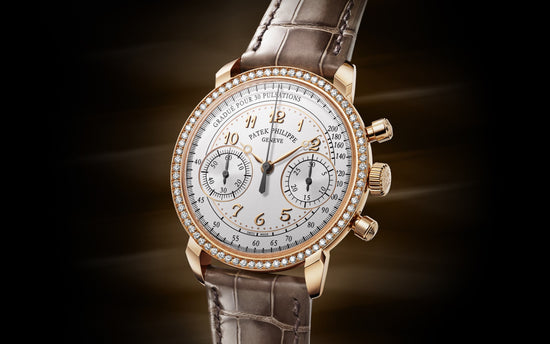 Patek Philippe Replica Watch Complication, 18k Rose Gold, Ladies Chronograph 38mm, 99 diamonds: ~0.99 ct., 7150/250R-001
