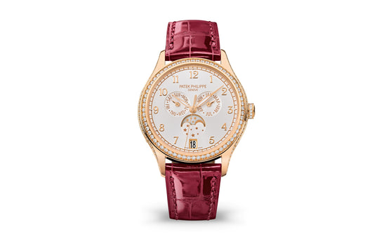 Patek Philippe Replica Watch Complication, 18k Rose Gold set with 155 diamonds (~1.34 ct), 38mm, Annual Calendar 4947R-001