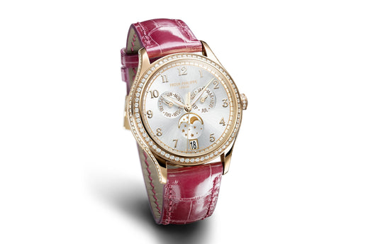 Patek Philippe Replica Watch Complication, 18k Rose Gold set with 155 diamonds (~1.34 ct), 38mm, Annual Calendar 4947R-001