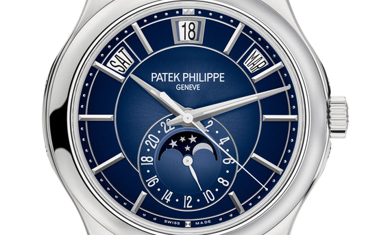 Patek Philippe Replica Watch Complication, 18k White Gold, 40mm, Annual Calendar 5205G-013