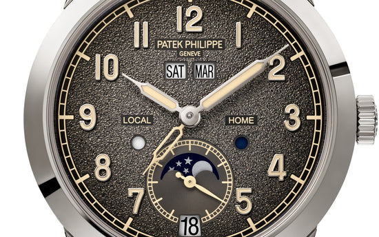 Patek Philippe Replica Watch Complication, 18k White Gold, Annual Calendar Travel Time 41mm, 5326G-001