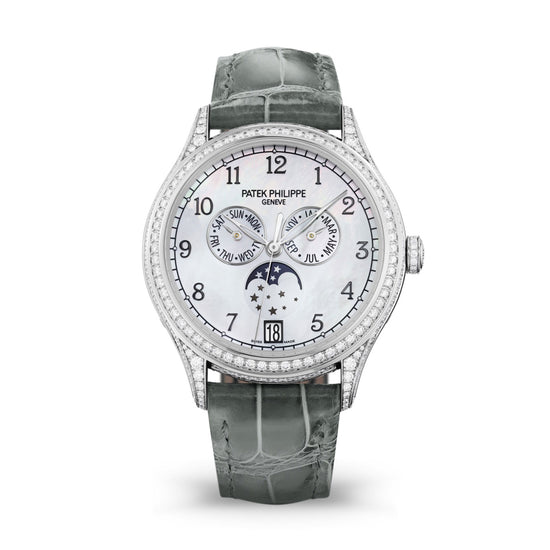 Patek Philippe Replica Watch Complication, 18k White Gold set with 388 diamonds (~2,92 ct), 38mm, Annual Calendar 4948G-010