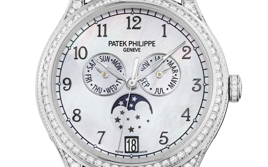Patek Philippe Replica Watch Complication, 18k White Gold set with 388 diamonds (~2,92 ct), 38mm, Annual Calendar 4948G-010