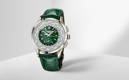 Patek Philippe Replica Watch Complication World-Time flyback Chronograph, Platinum, 39,5mm, 5930P-001
