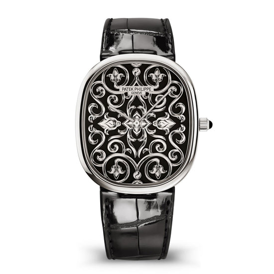 Patek Philippe Replica Watch Golden Ellipse, 18k White Gold, 34.5 x 39.5 mm, 5738/51G-001