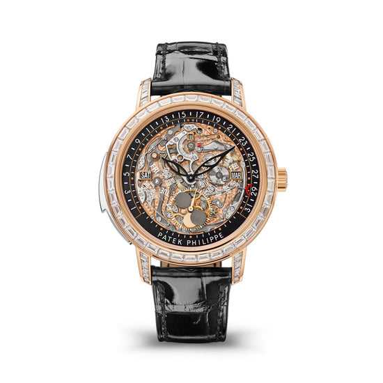 Patek Philippe Replica Watch Grand Complication, 18k Rose Gold set with baguette diamonds, 43mm, 5304/301R-001