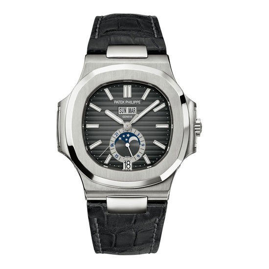 Patek Philippe Replica Watch Nautilus Annual Calendar, Moon Phases Watch, Stainless Steel, 40,5 mm, 5726A-001