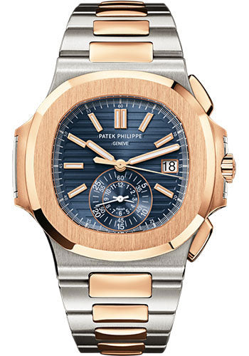 Patek Philippe Replica Watch Nautilus Flyback Chronograph, Date Watch, 18k Rose Gold and Stainless Steel, 40,5 mm, 5980/1AR-001