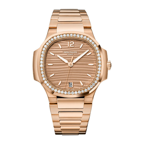 Patek Philippe Replica Watch Nautilus Ladies Automatic Watch, 18k Rose Gold and Diamonds, 35,2mm, 7118/1200R-010