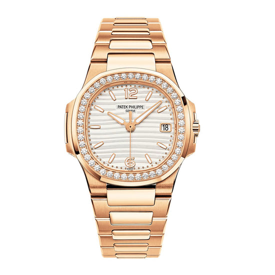 Patek Philippe Replica Watch Nautilus Quartz Diamond Ladies Watch, 18k Rose Gold, 32mm, 7010/1R-011