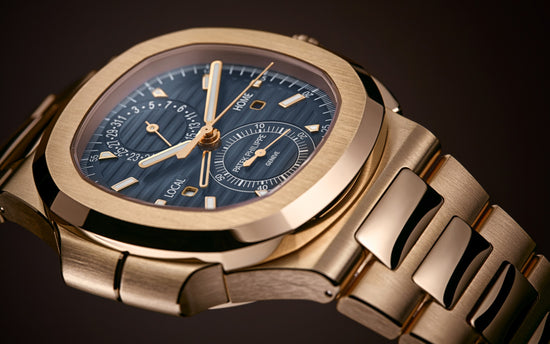 Patek Philippe Replica Watch Nautilus Travel Time Chronograph Watch, 18k Rose Gold, 40,5 mm, 5990/1R-001