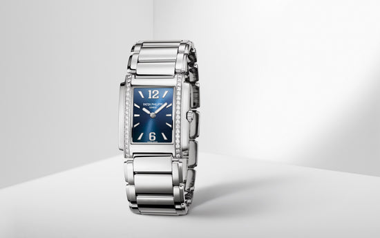 Patek Philippe Replica Watch Twenty~4 Quartz Ladies Watch, Stainless Steel with 36 Diamond (~0.42 ct), 25.1 x 30 mm, 4910/1200A-001