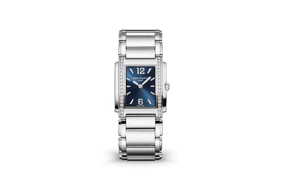 Patek Philippe Replica Watch Twenty~4 Quartz Ladies Watch, Stainless Steel with 36 Diamond (~0.42 ct), 25.1 x 30 mm, 4910/1200A-001