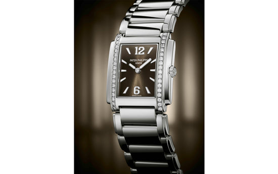 Patek Philippe Replica Watch Twenty~4 Quartz Ladies Watch, Stainless Steel with 36 Diamond (~0.42 ct), 25.1 x 30 mm, 4910/1200A-010