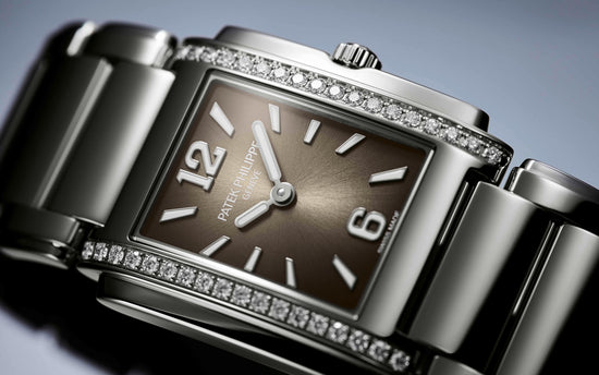 Patek Philippe Replica Watch Twenty~4 Quartz Ladies Watch, Stainless Steel with 36 Diamond (~0.42 ct), 25.1 x 30 mm, 4910/1200A-010