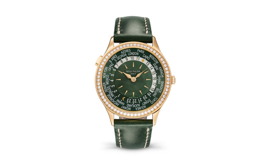 Patek Philippe Replica Watch Women’s Complication World-Time, 18k Rose Gold set with 89 diamonds (~1.03 ct.), 36mm, 7130R-014