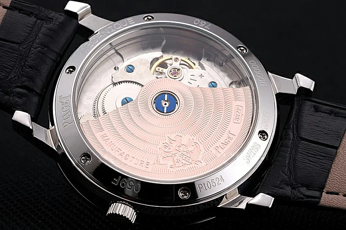 Piaget Altiplano Date Silver Dial Stainless Steel Case Black Leather Strap new123374
