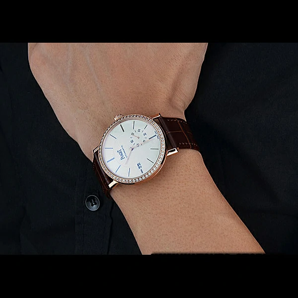 Piaget Altiplano Diamond Gold Case White Dial Brown Leather Bracelet new60515