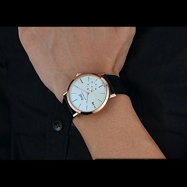 Piaget Altiplano Gold Case White Dial Black Leather Bracelet new60516