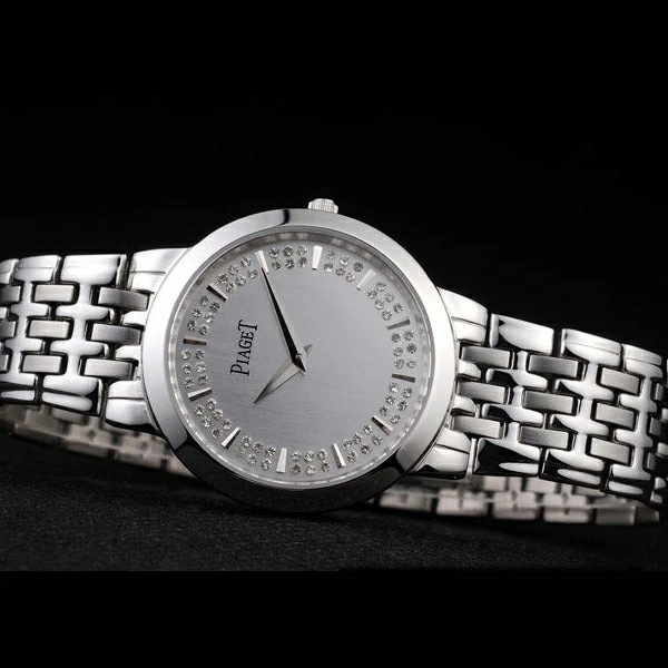 Piaget Dancer Stainless Steel Case Double Studded Minute Markers Silver Dial new58234