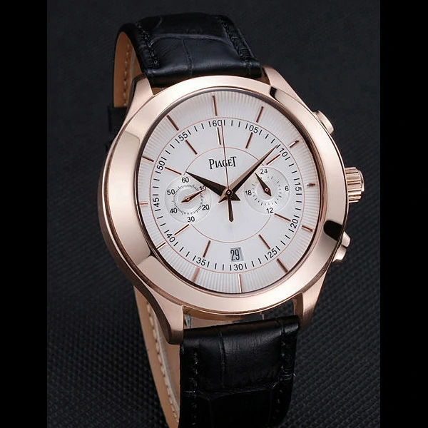 Piaget Gouverneur Chronograph Rose Gold White Dial new59894