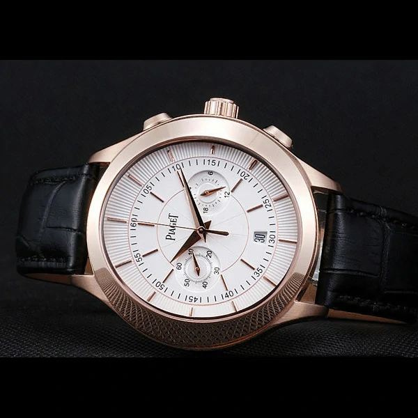 Piaget Gouverneur Chronograph Rose Gold White Dial new59894