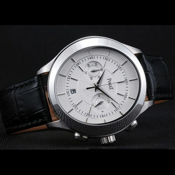 Piaget Gouverneur Chronograph Stainless Steel White Dial new59895