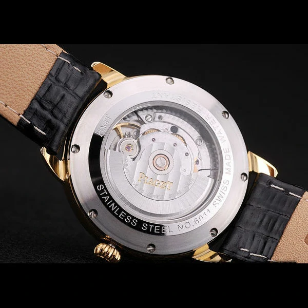 Piaget Traditional Black Dial Black Leather Strap new58988