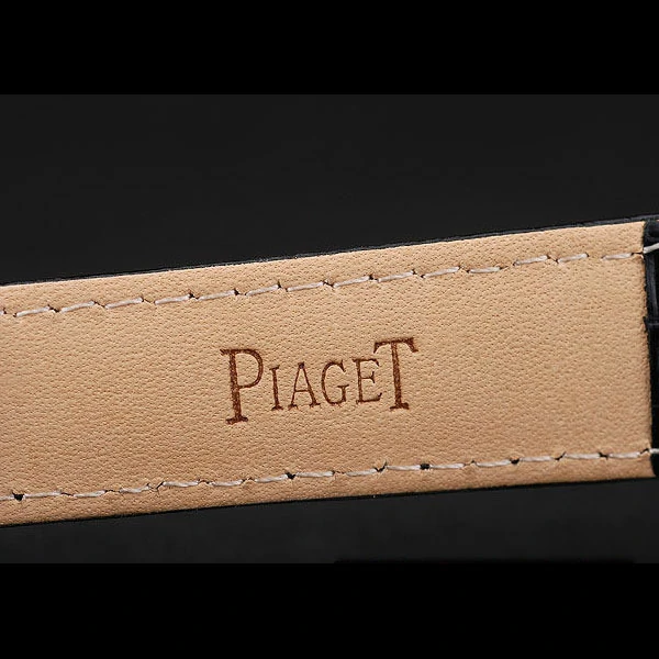 Piaget Traditional Black Dial Black Leather Strap new58991