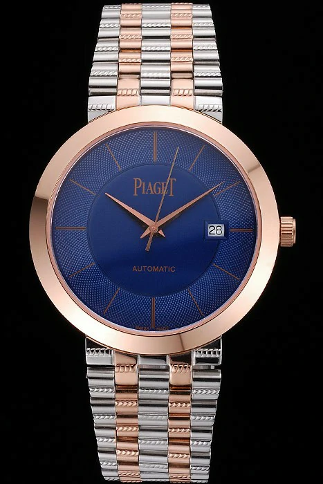 Piaget Traditional Blue Dial Gold Case Two Tones Stainless Steel Strap new121267