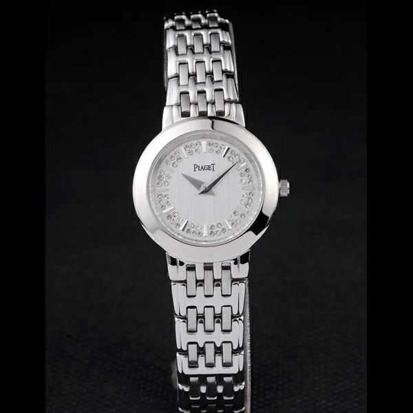 Piaget Traditional Stainless Steel Case Double Studded Minute Markers Silver Dial new58235