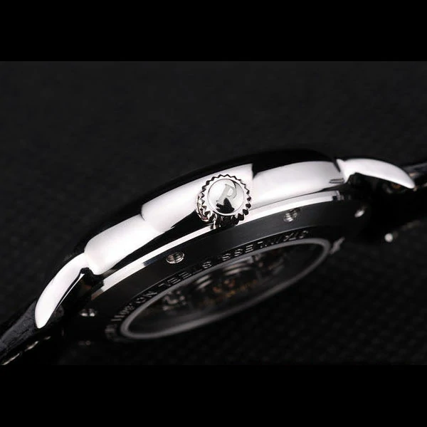Piaget Traditional White Checkered Dial Black Leather Strap new58997