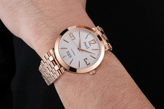 Piaget Traditional White Dial Gold Case Gold Stainless Steel Strap new121268
