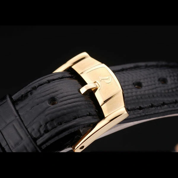 Piaget Traditional White Radial Pattern Dial Black Leather Strap new59000