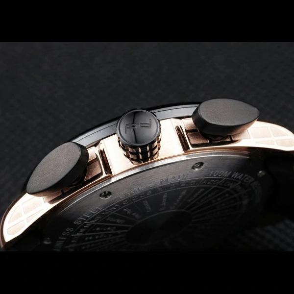 Porsche Regulator Power Reserve Rose Gold Case Yellow Dial new58115